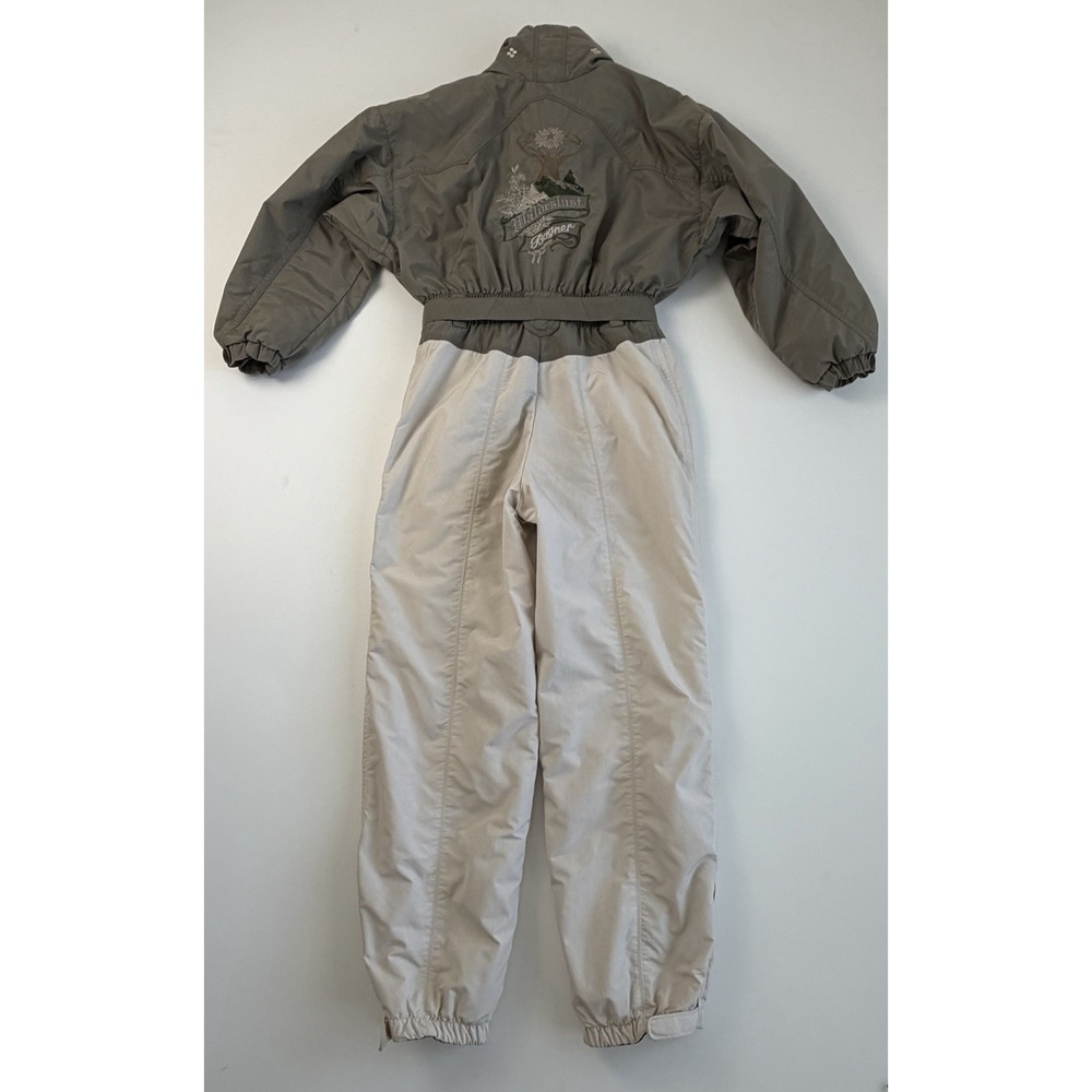 Vtg 1990s Bogner One-Piece Ski Suit Size S Embroidered Olive Western